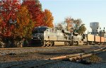 NS 7653 leads train 218 past the signals at Aycock